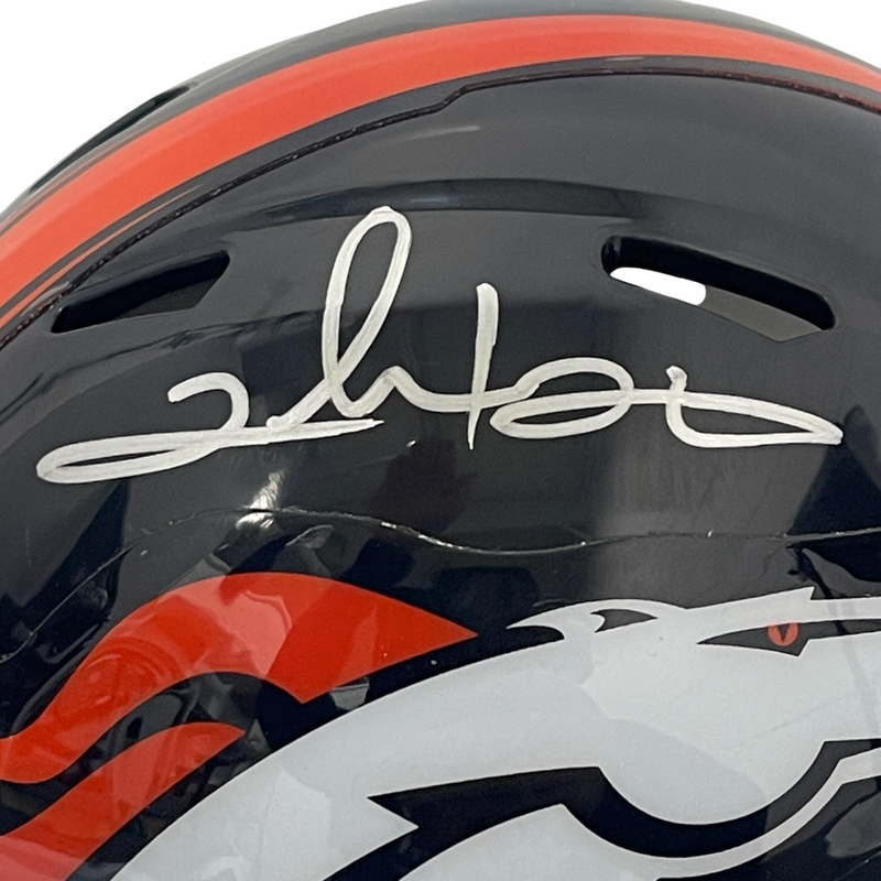 Clinton Portis Signed Broncos Speed Mini Helmet Beckett Witness BAS COA