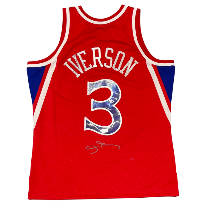 Allen Iverson Signed 76ers Mitchell & Ness 75th Diamond Jersey Beckett BAS COA