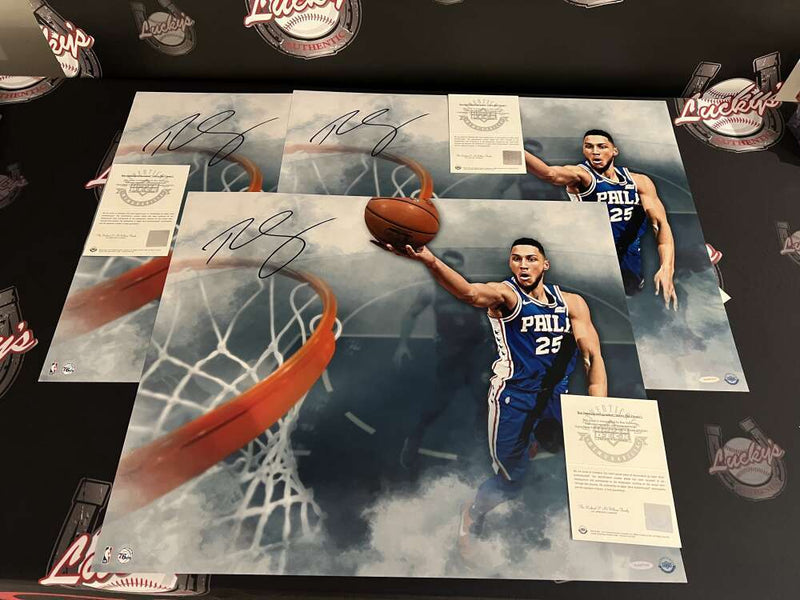 Ben Simmons Signed 24x20 Photo Above The Clouds Upper Deck UDA COA 76ers