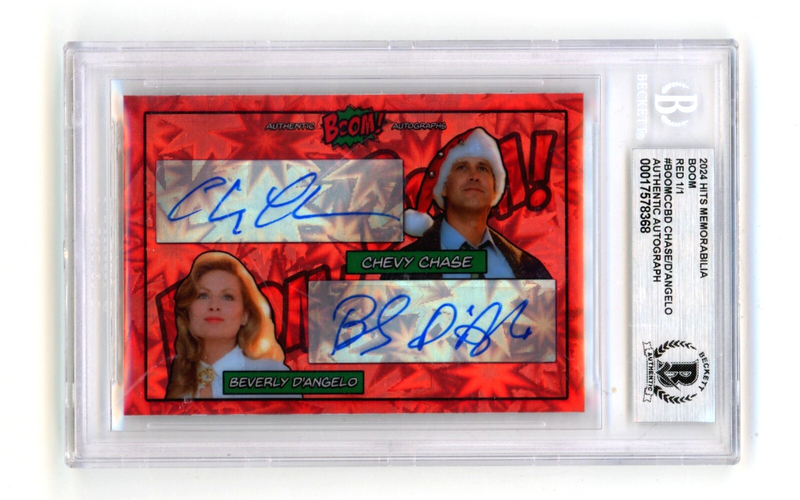 Chevy Chase Beverly D'Angelo 2024 Hits Memorabilia BOOM Red 1/1 Signed BGS Auto