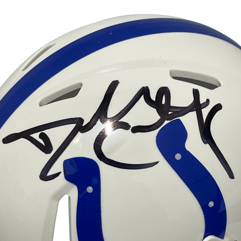 Dallas Clark Signed Indianapolis Colts TB Mini Helmet Beckett Witness BAS COA