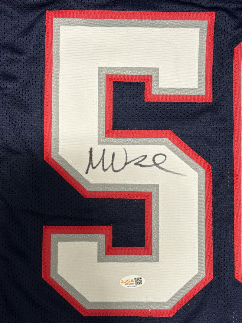 Mike Vrabel Signed New England Patriots Navy Custom Jersey JSA Witness COA
