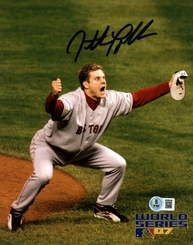 Jonathan Papelbon Signed Boston Red Sox 8x10 Beckett Witness BAS COA #3