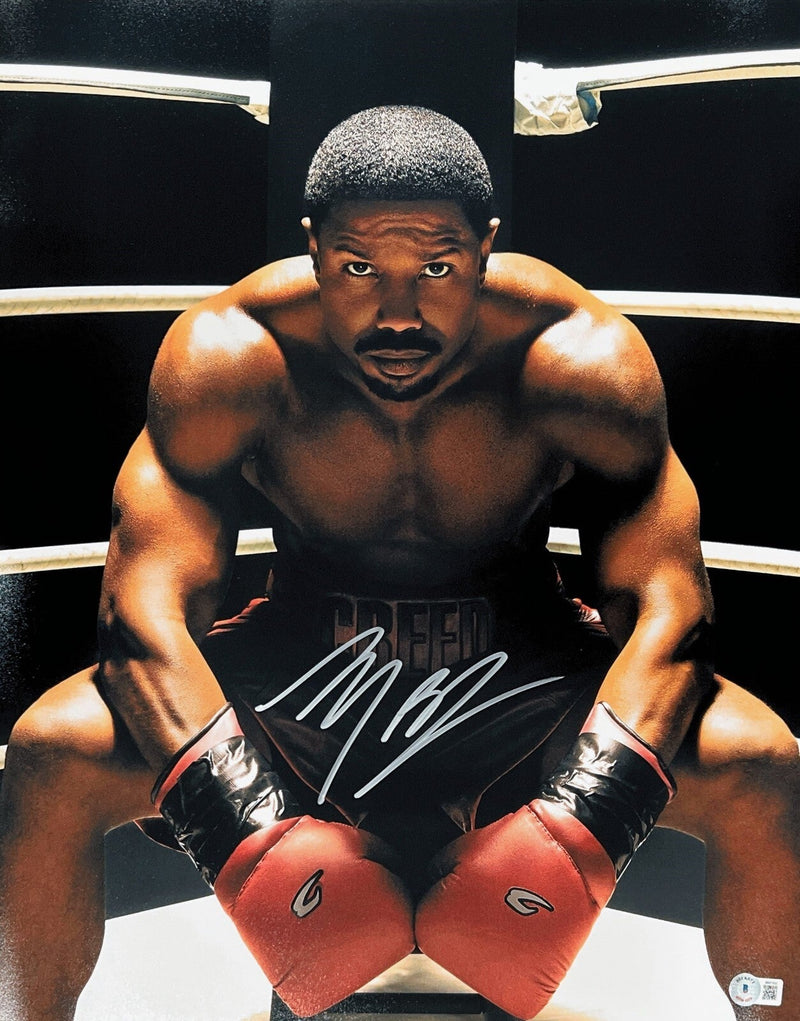 Michael B. Jordan Signed Auto 16x20 Photo Apollo Creed Beckett Witness BAS COA B