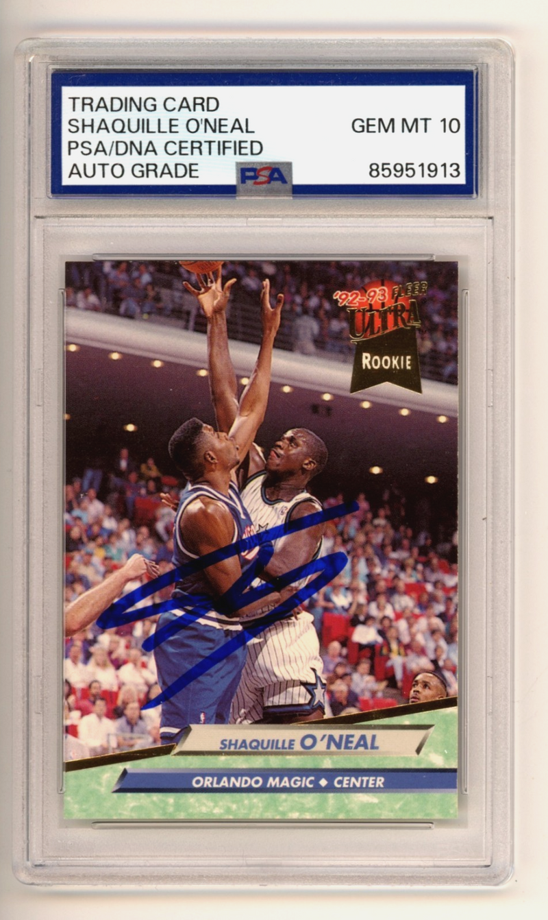 Shaquille O'Neal 1992-93 Fleer Ultra #328 Rookie RC Signed PSA 10 Auto Shaq