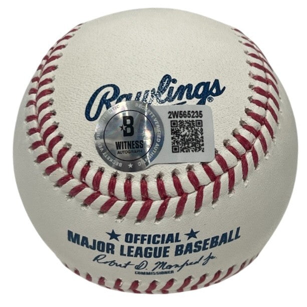 Ray Knight Signed ROMLB Baseball w/ 1986 WS MVP Beckett Witness BAS COA NY Mets