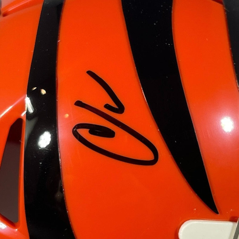 Chad Johnson Signed Bengals Speed Mini Helmet Beckett Witness BAS COA