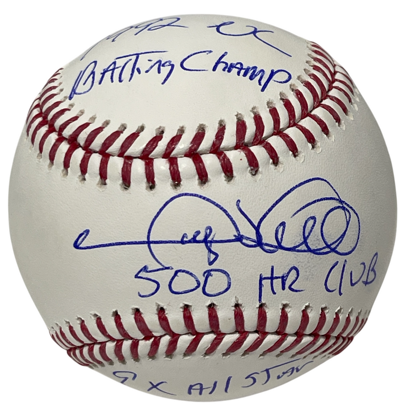 Gary Sheffield Signed ROMLB Baseball w/ 3 Insc 500 HR ++ Beckett Witness BAS COA