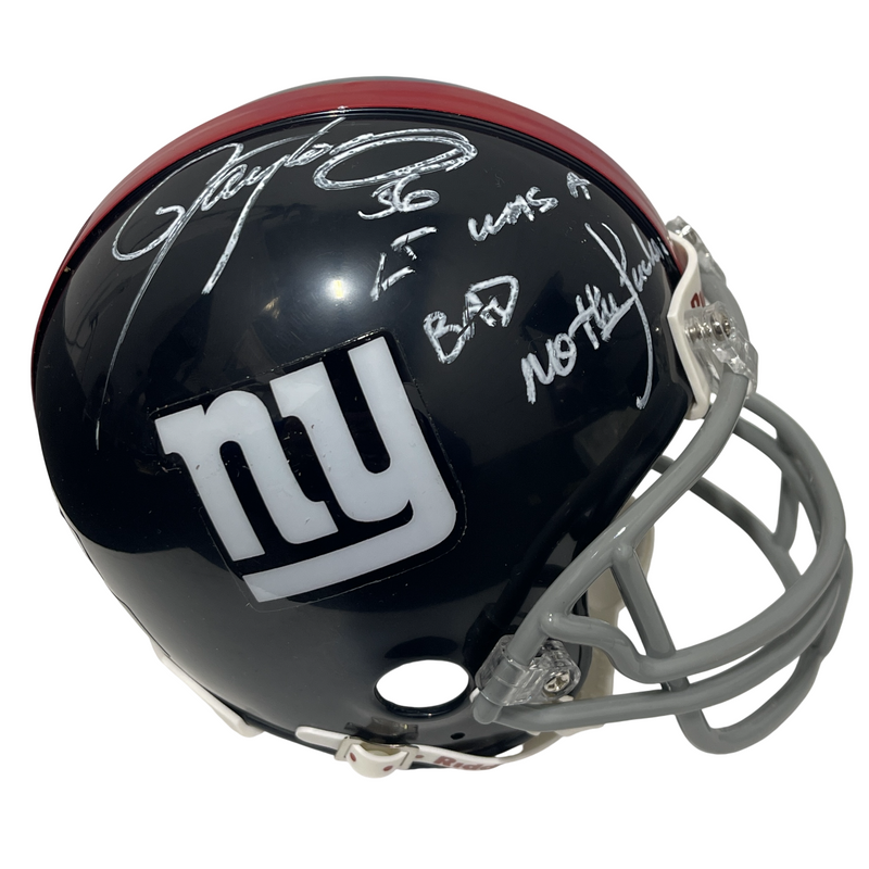 Lawrence Taylor Signed Giants TB Mini Helmet w/ Bad MFer Beckett Wit BAS COA A