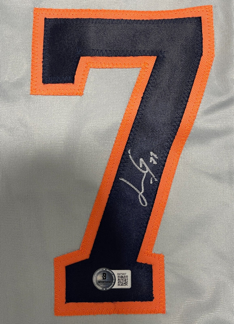 Luis Garcia Signed Houston Astros Custom Jersey Beckett Witness BAS COA