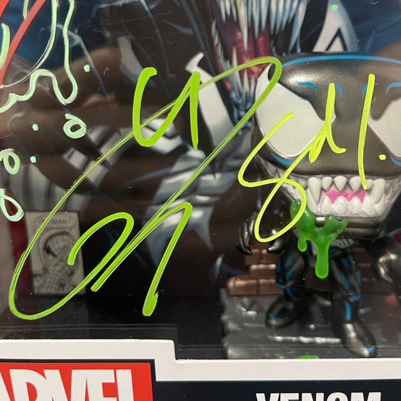 Tom Hardy Signed Venom Funko Pop Comic #10 w Sam De La Rosa Sketch BAS JSA COA A