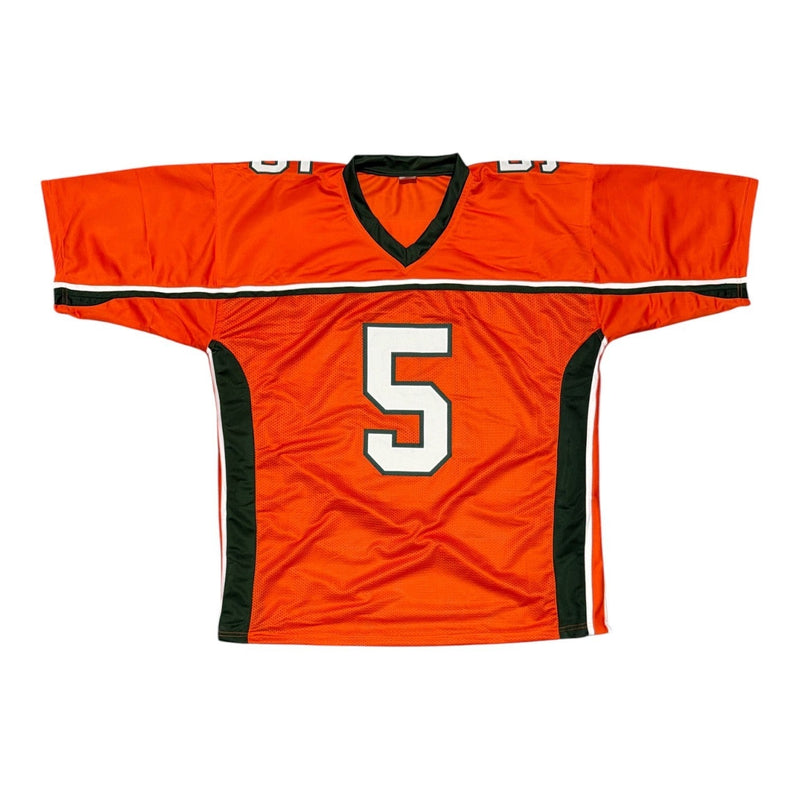 Andre Johnson Signed Miami Hurricanes Custom Jersey Beckett Witness BAS COA