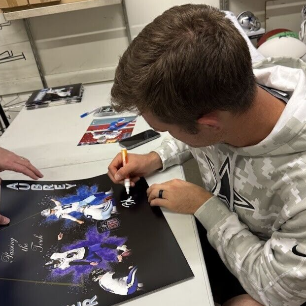 Justin Tucker & Brandon Aubrey Dual Signed Auto 16x20 Photo Beckett Wit. BAS COA
