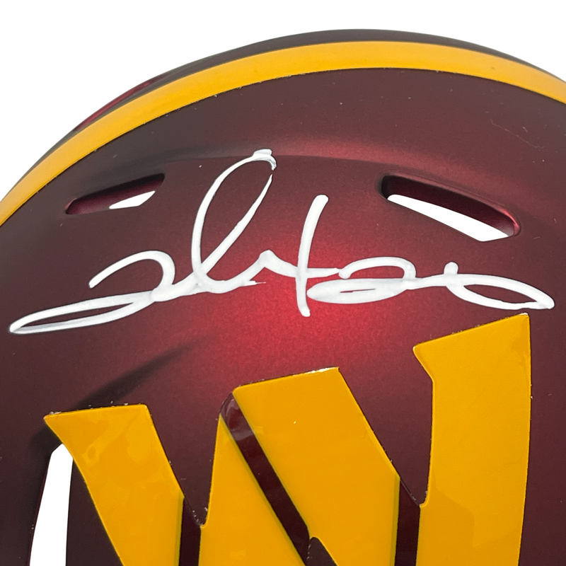 Clinton Portis Signed Washington Speed Mini Helmet Beckett Witness BAS COA