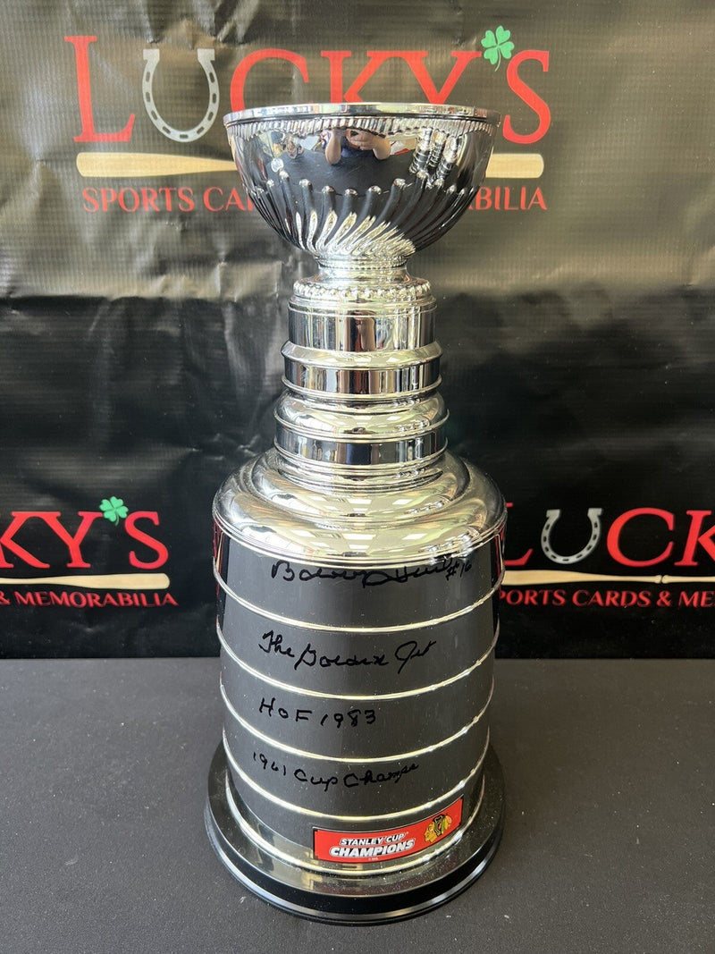 Bobby Hull Signed Auto 14" Mini Stanley Cup HOF Golden Jet PSA COA 61 Blackhawks