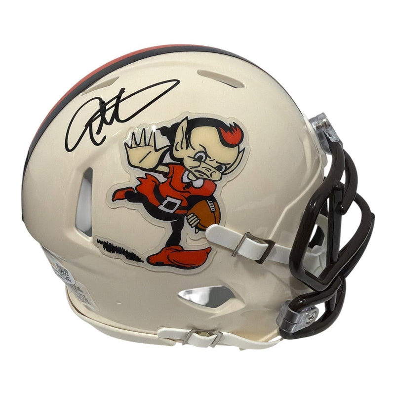 Eric Metcalf Signed Cleveland Browns Retro Mini Helmet JSA Witness COA