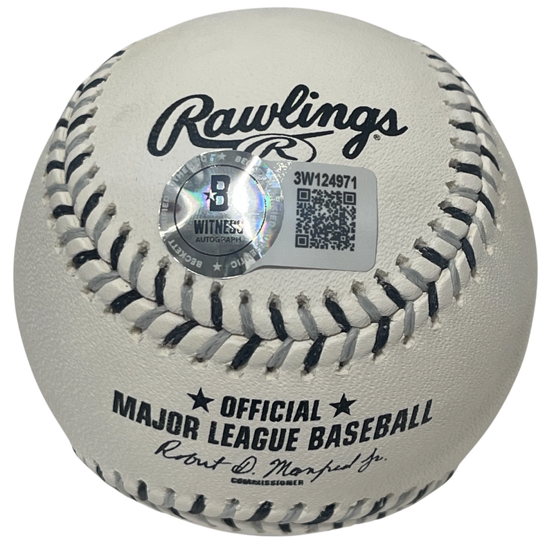 Frank Thomas Signed White Sox Logo ROMLB Baseball Beckett Witness BAS COA