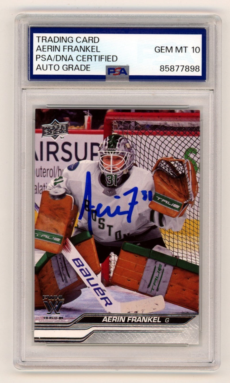 Aerin Frankel 2024-25 Upper Deck 1st Edition Silver Signed RC Auto PSA 10 Auto