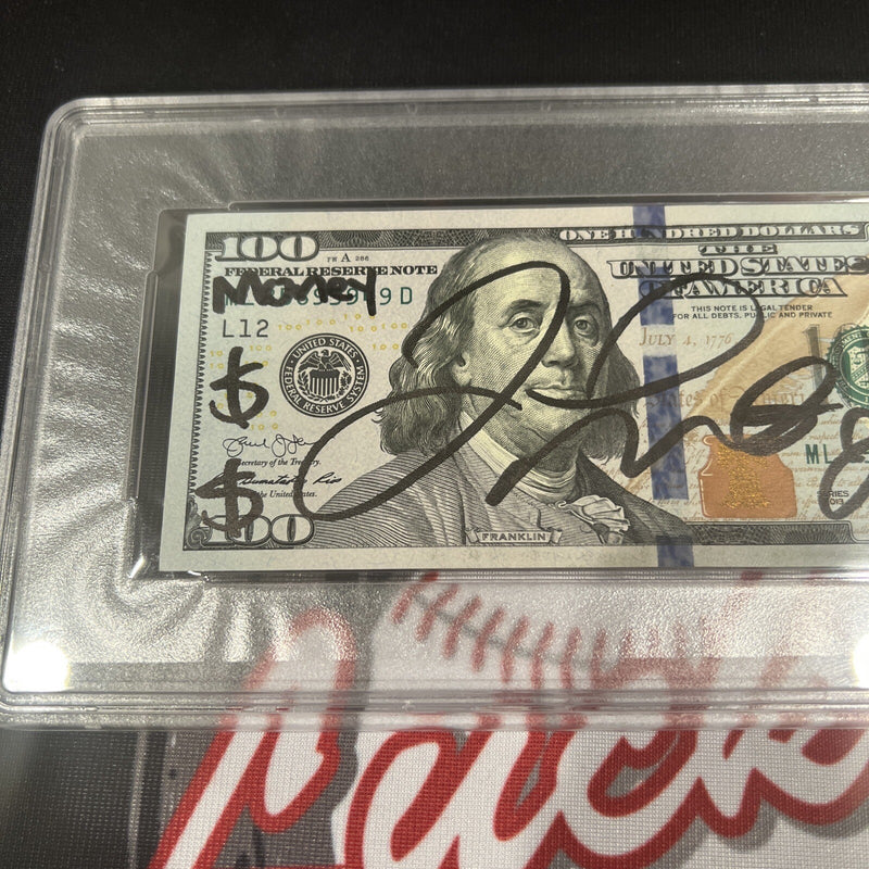 Floyd Mayweather Jr Signed $100 Bill US Currency x4 Inscriptions PSA 10 Auto M