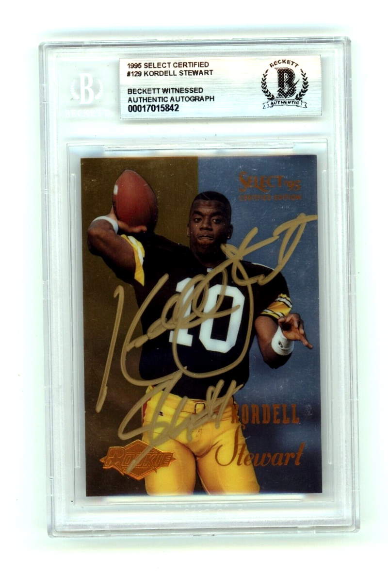 Kordell Stewart 1995 Select Certified 129 Slash Ins RC Signed BGS Authentic Auto