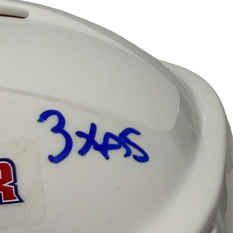 Kevin Stevens Signed New York Rangers Mini Helmet w/ 3x AS JSA Witness COA
