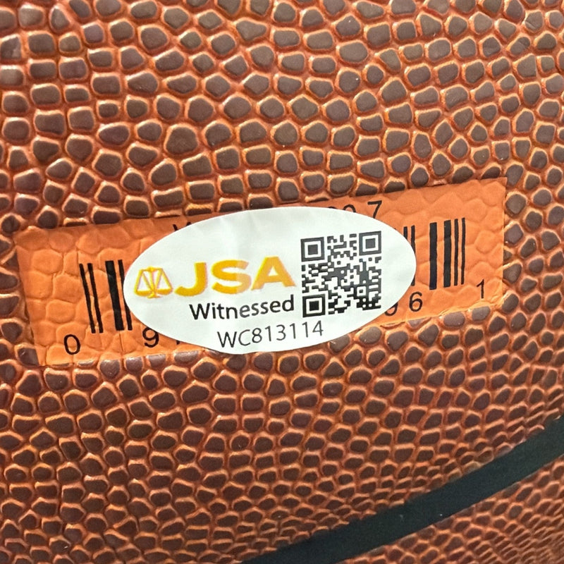 Gerald Wilkins Signed Autographed Knicks Basketball w/ Jordan Stopper JSA W COA