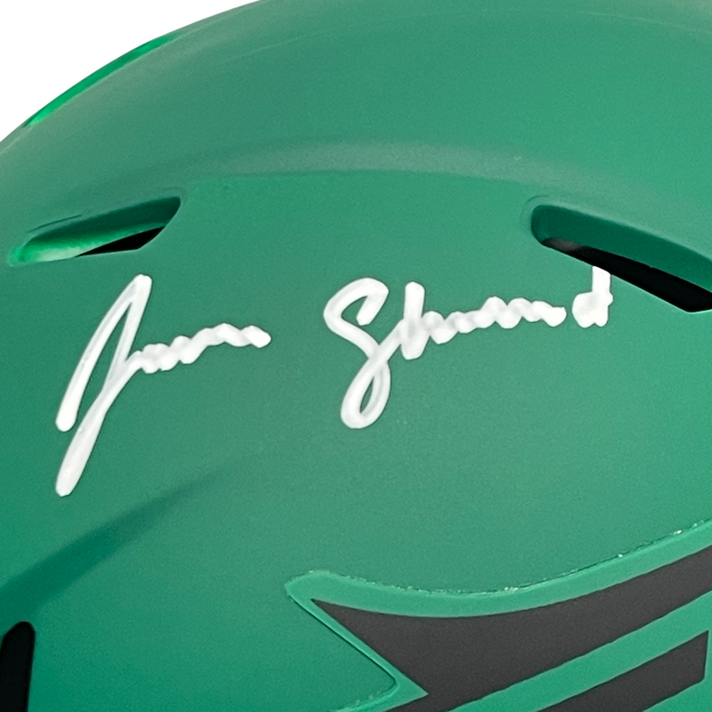 Jamien Sherwood Signed New York Jets Rave Mini Helmet Beckett Witness BAS COA