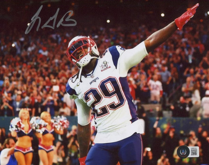 LeGarrette Blount Signed New England Patriots 8x10 Photo Beckett Witness BAS COA