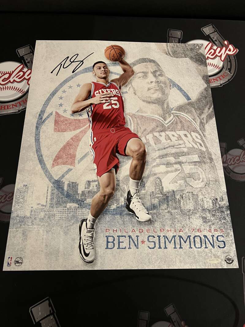 Ben Simmons Signed 16x20 Photo All Systems Go Upper Deck UDA COA 76ers