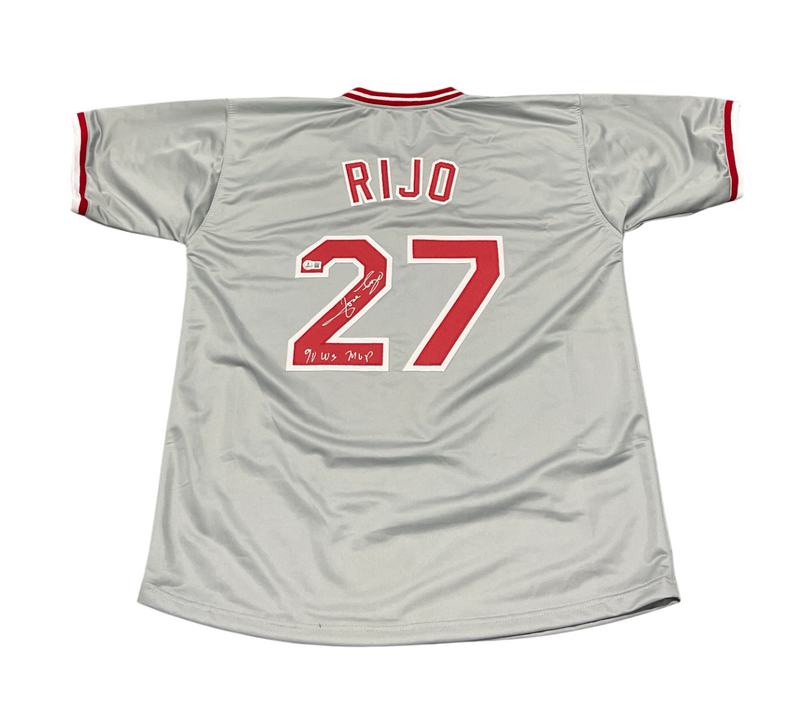 Jose Rijo Signed Cincinnati Reds Custom Jersey w/ 90 WS MVP Beckett Wit BAS COA