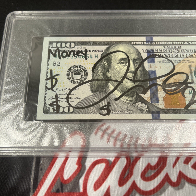 Floyd Mayweather Jr Signed $100 Bill US Currency x4 Inscriptions PSA 10 Auto E