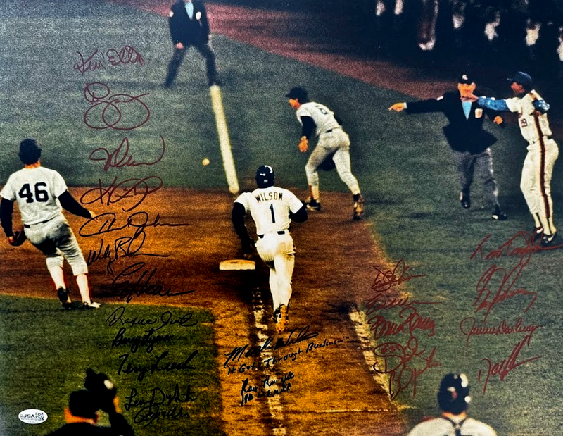 New York Mets 1986 World Series 23 Auto Team Signed 16x20 Photo w/ Insc. JSA COA