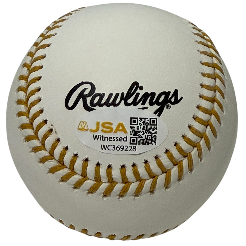 Ron Darling Signed Gold Glove Baseball w/ 1989 Gold Glove JSA Witness COA