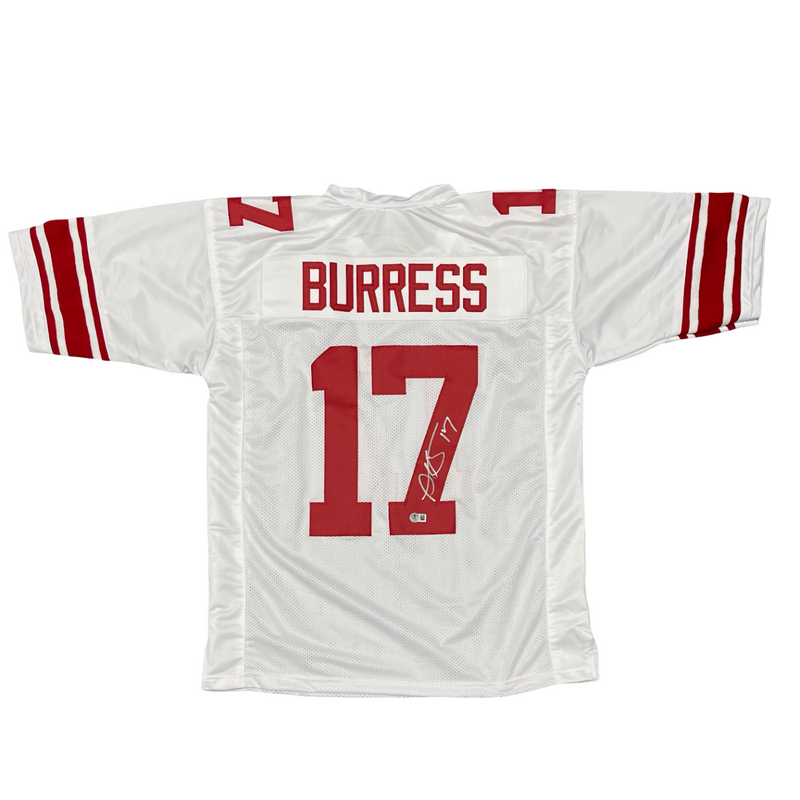 Plaxico Burress Signed New York Giants Custom Jersey Beckett Witness BAS COA