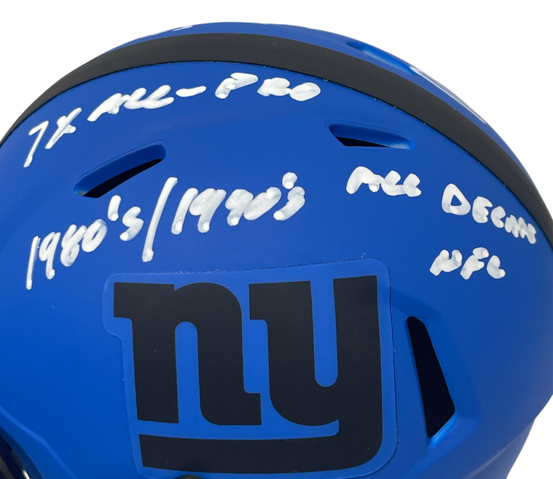 Sean Landeta Signed New York Giants Rave Mini Helmet w/ 3 Ins Beckett W BAS COA