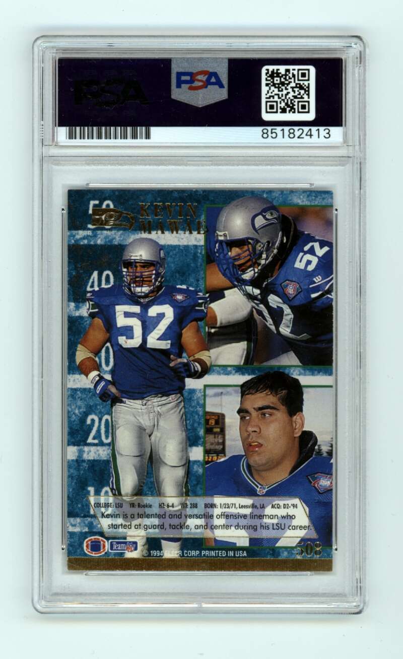 Kevin Mawae 1994 Fleer Ultra 508 Rookie RC w/ HOF 2019 Signed PSA Authentic Auto