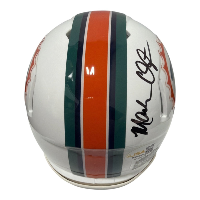 Mark Clayton Signed Autographed Miami Dolphins TB Mini Helmet JSA Witness COA