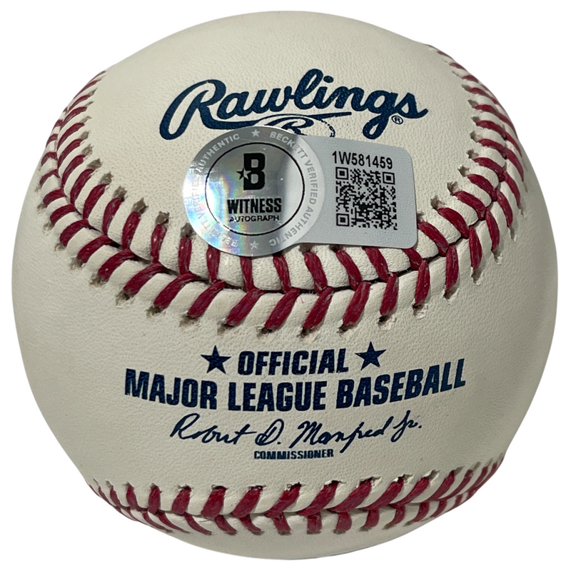 Derek Lowe Signed ROMLB Baseball w/ No Hitter 4/27/02 Beckett Witness BAS COA