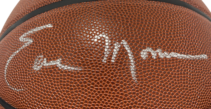 Earl Monroe Signed Wilson NY Knicks Logo Wilson Basketball Beckett Wit. BAS COA