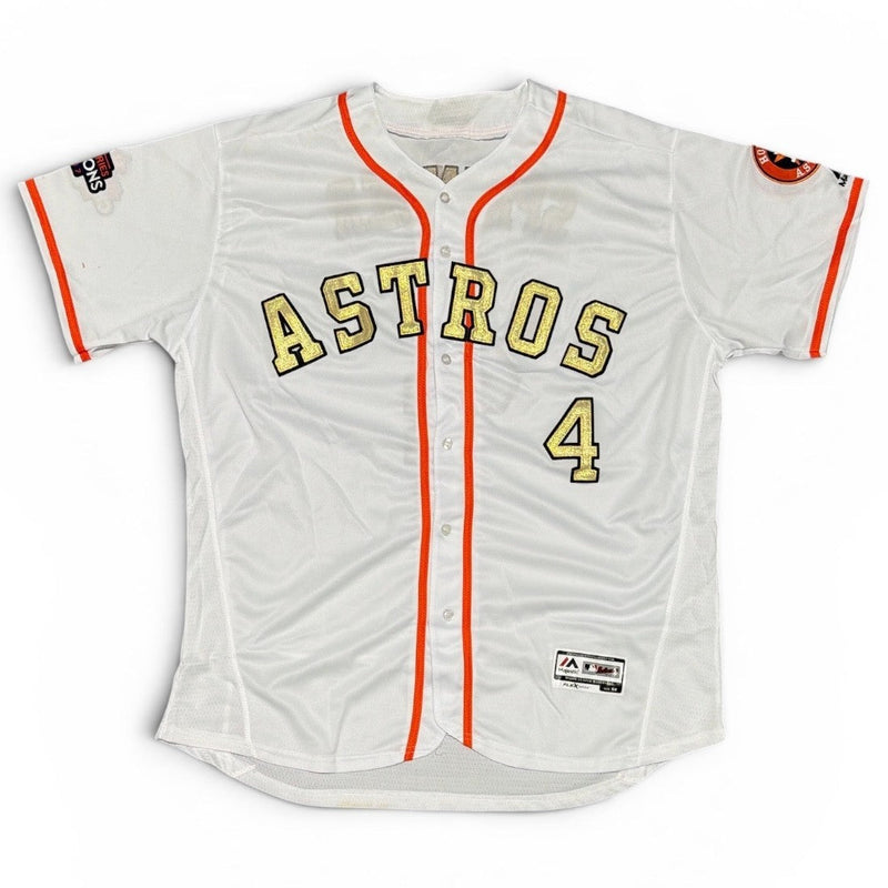 George Springer Signed 2017 World Series Astros Custom Replica Jersey BAS COA