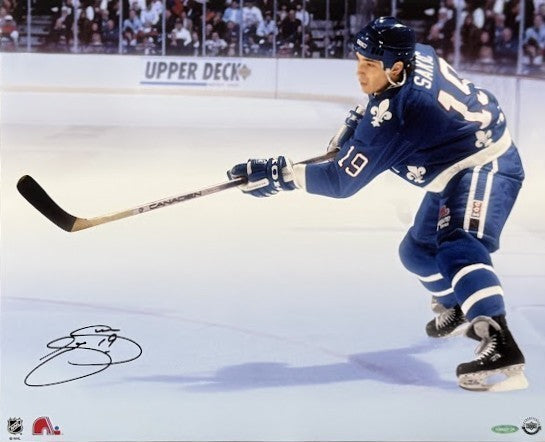 Joe Sakic Signed Up and Coming 16x20 Photo Upper Deck UDA COA Quebec Nordiques