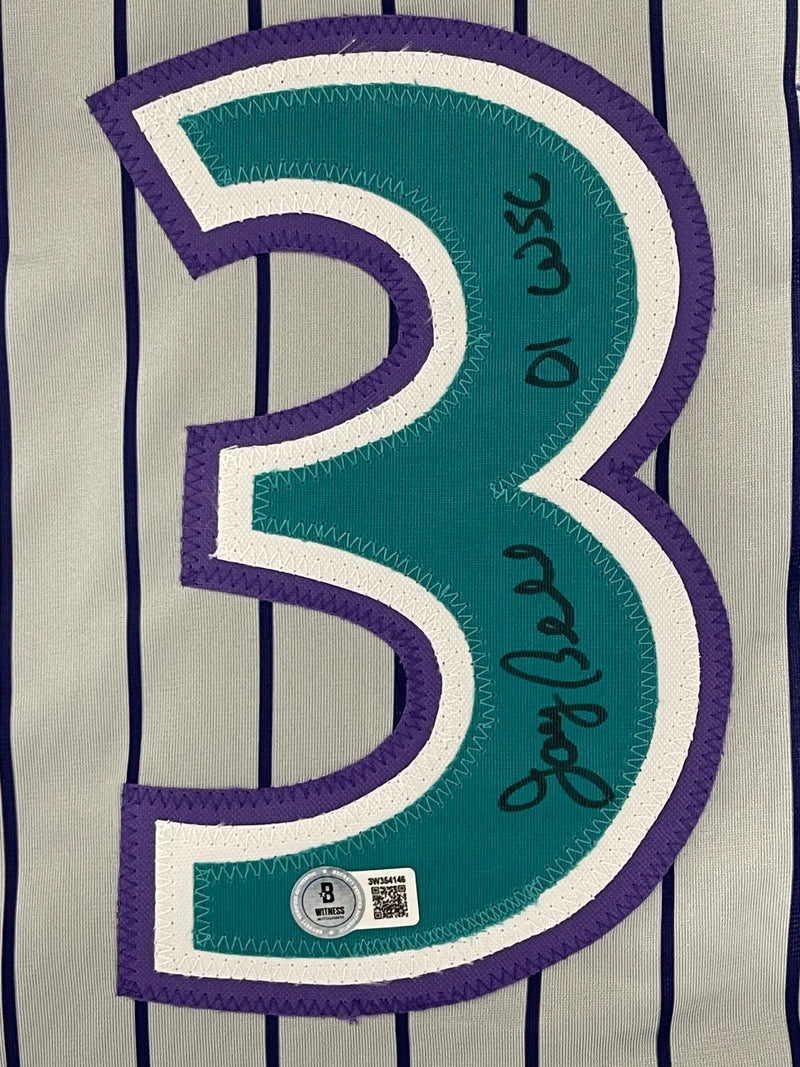 Jay Bell Signed Arizona Diamondbacks Custom Jersey w/ 01 WSC Beckett Wit BAS COA