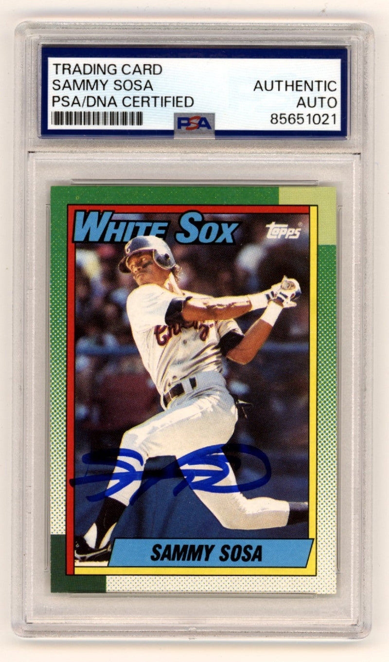 Sammy Sosa 1990 Topps #692 Signed Rookie RC PSA Authentic Auto Chicago White Sox