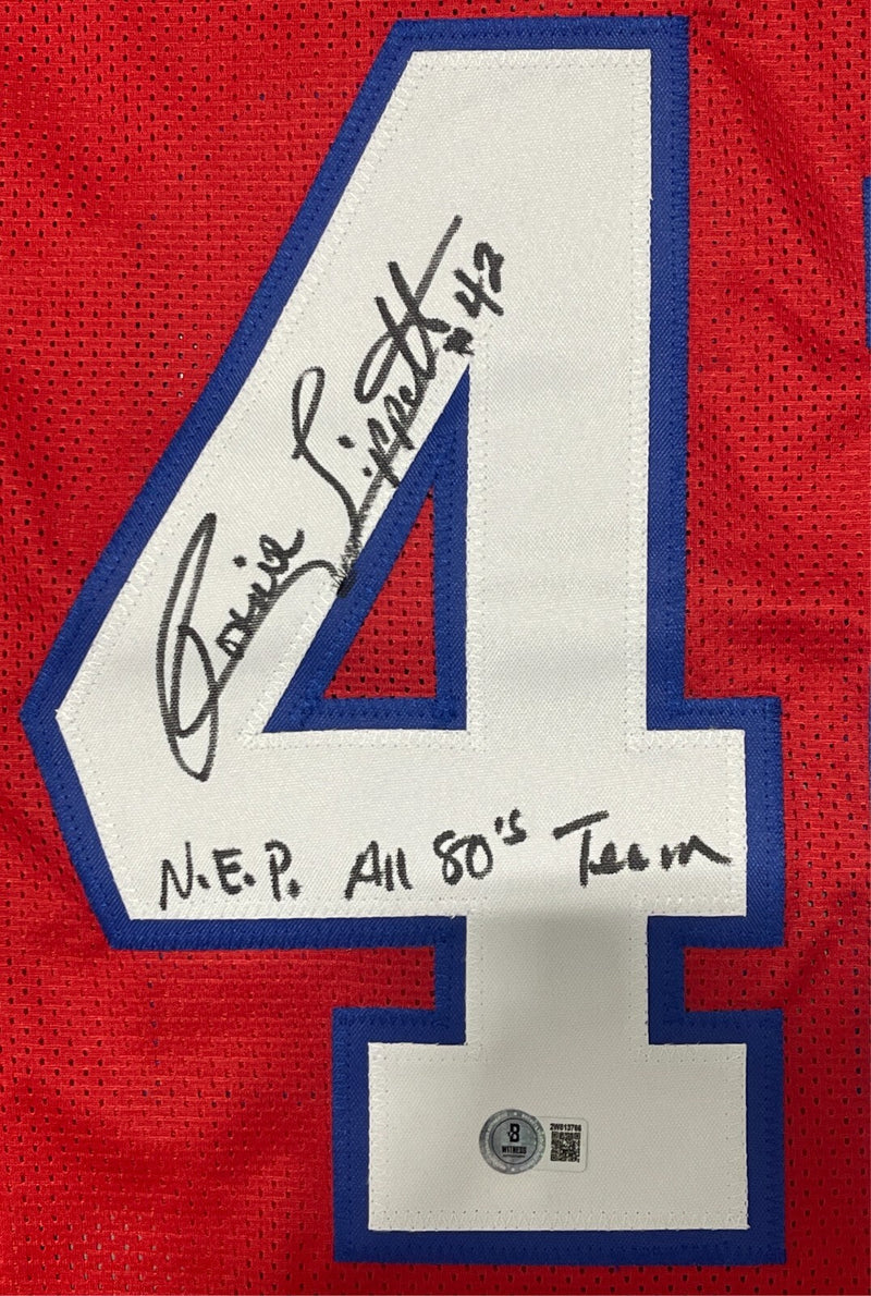Ronnie Lippett Signed Patriots Custom Jersey w NEP ALL 80 Team Beckett W BAS COA