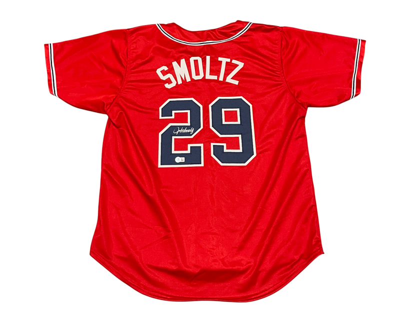 John Smoltz Signed Auto Atlanta Braves Custom Jersey Beckett Witness BAS COA