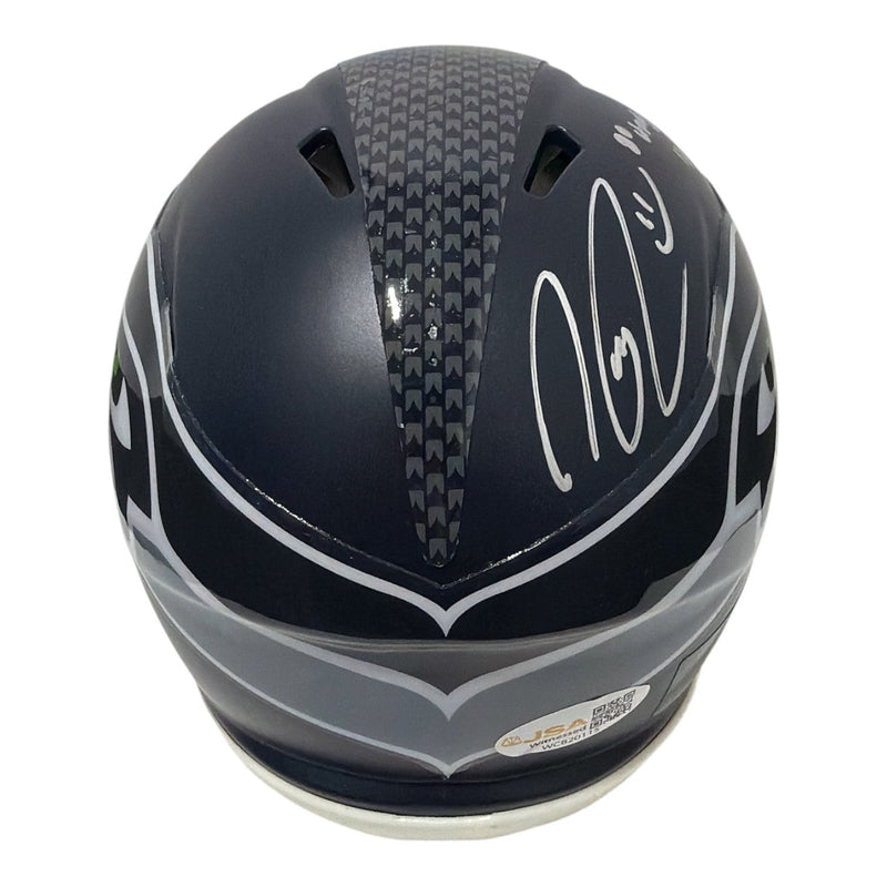 Nate Robinson Signed Seahawks Speed Mini Helmet w/ Go Hawks 12th Man JSA Wit COA