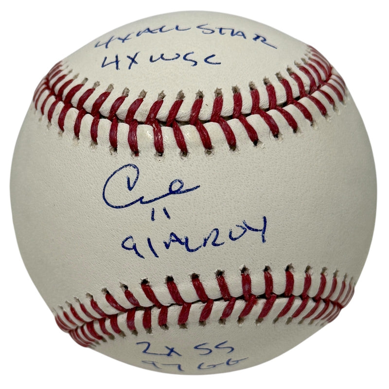 Chuck Knoblauch Signed Autographed ROMLB Baseball w/ 5 Insc. JSA Witness COA