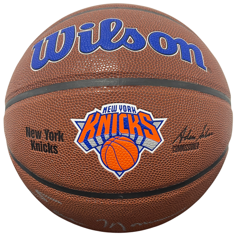 Earl Monroe Signed Wilson NY Knicks Logo Wilson Basketball Beckett Wit. BAS COA
