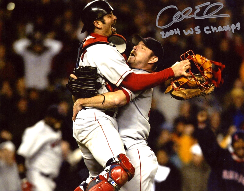 Alan Embree Signed Boston Red Sox 8x10 Photo w/ 2004 WS Champs LSCM COA