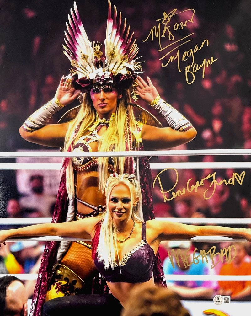 Megan Bayne & Penelope Ford Dual Signed 16x20 Photo w/ 2 Ins Beckett Wit BAS COA